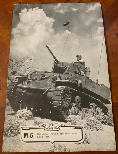 M-5 Tank - Side Facing - WWII 8" x 5" Black and White Photo