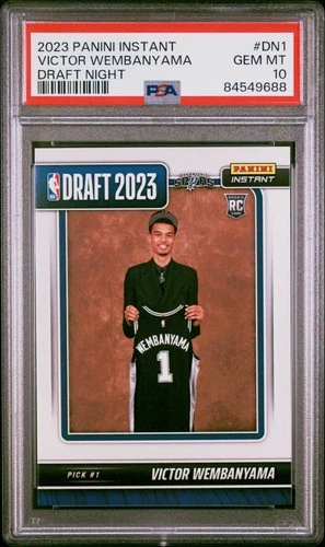 2023 PANINI INSTANT DRAFT NIGHT #DN1 VICTOR WEMBANYAMA PSA 10