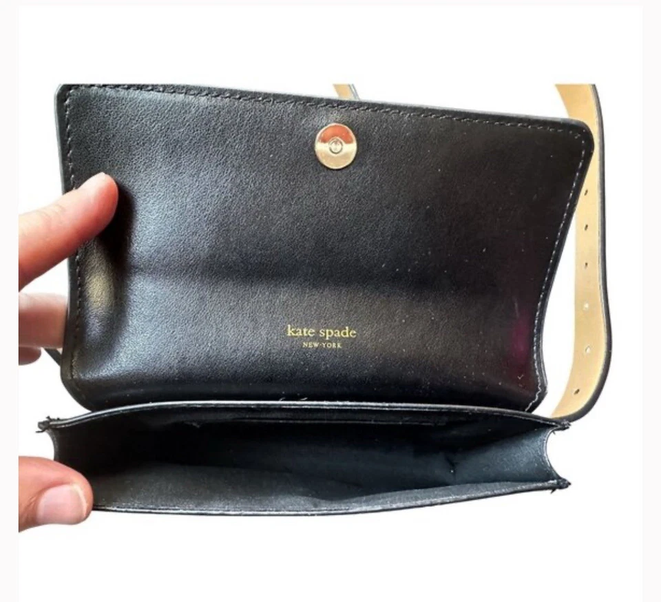 Kate Spade Zip Top Leather Belt Bag Fanny Pack Black L/XL  NWT Retail $98 - Image 4 of 4