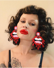 doodad and fandango large Lips 👄 Earrings