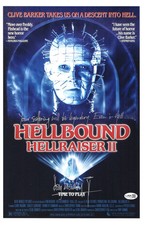 Doug Bradley signed 11x17 Poster Pinhead Hellbound: Hellraiser II JSA