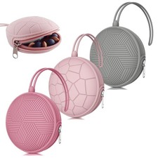 3 Pack Pacifier Holder Case,Silicone Portable Pacifier Cover Pouch Bag for Di...