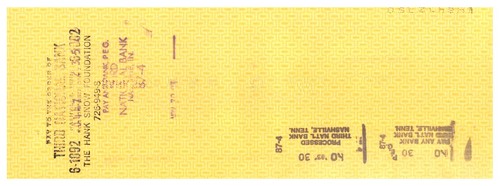 Vintage HANK SNOW Signed PERSONAL BANK CHECK with 2 AUTOGRAPHS Grand Ole Opry - Picture 2 of 2
