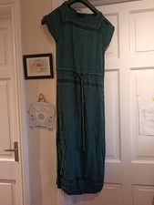 Cecilie Copenhagen short sleeve cold shoulder green maxi dress small