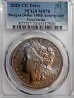 2021-CC 100th Anniversary Morgan Dollar First Strike MS 70