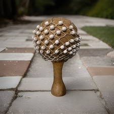 Natural African Gourd Hand Shekere Beaded Musical Instrument