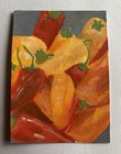 ACEO Original Gouache Mixed Media Drawing on Paper, Mini Sweet Pepper — photo 1