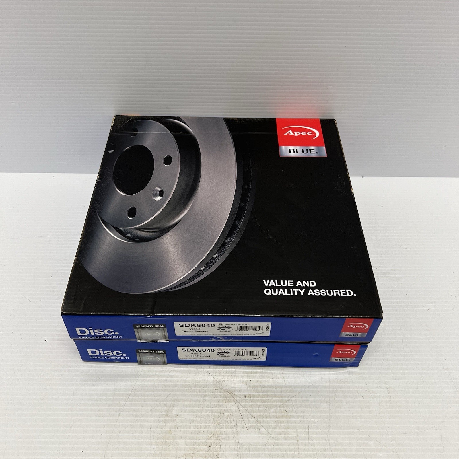 2x Brake Discs Pair Vented Front 266mm SDK6040 Apec Blue Set 1613191380 Quality