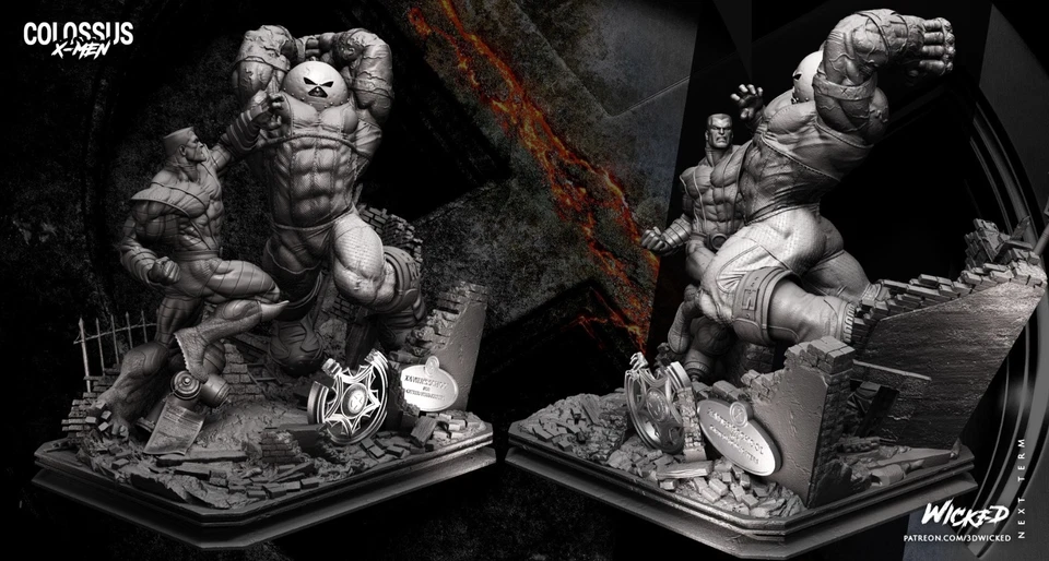 3D Printed 16K MARVEL - Juggernaut and Colossus unpainted  Fan Made  1:6 scale - Image 3 of 4