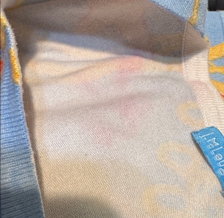 J. McLaughlin Blue Gold Seashell Button Pullover … - image 6