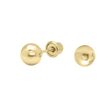 Precious Stars 14kt Yellow Gold 2mm Ball Stud Screwback Earrings