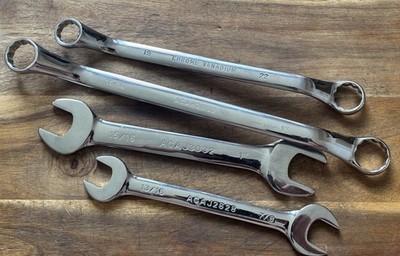 TOPTUL -Joblot of 4 x mixed spanner s , metric / AF - all stored never used cond