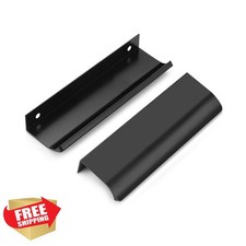 Gobrico 6 Pack 3-3/4" 96mm Matte Black Drawer Pulls