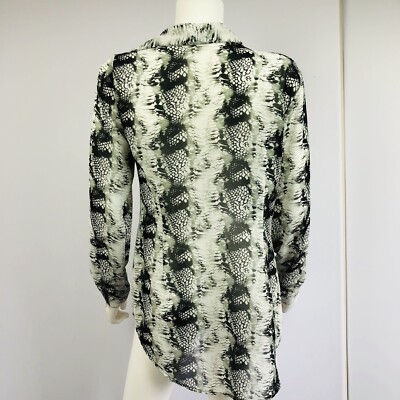 vintage python sheer shirt blouse