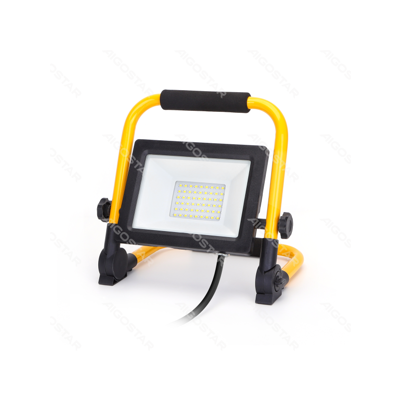 FARO LED PORTATILE 30W 2700 LUMEN 6500K LUCE FREDDA IP44 CON SUPPORTO MISURA L25