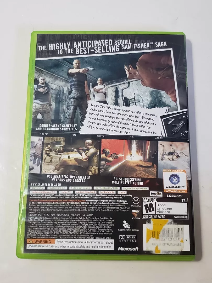 Tom Clancy's Splinter Cell Conviction Xbox 360 Complete CIB Tested Authentic