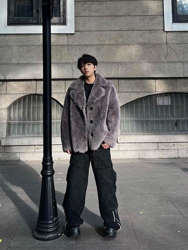 Fox Fur Coat Men Winter Thickened Suit Collar Short Coat High-end Handsome Warm - Picture 7 of 13