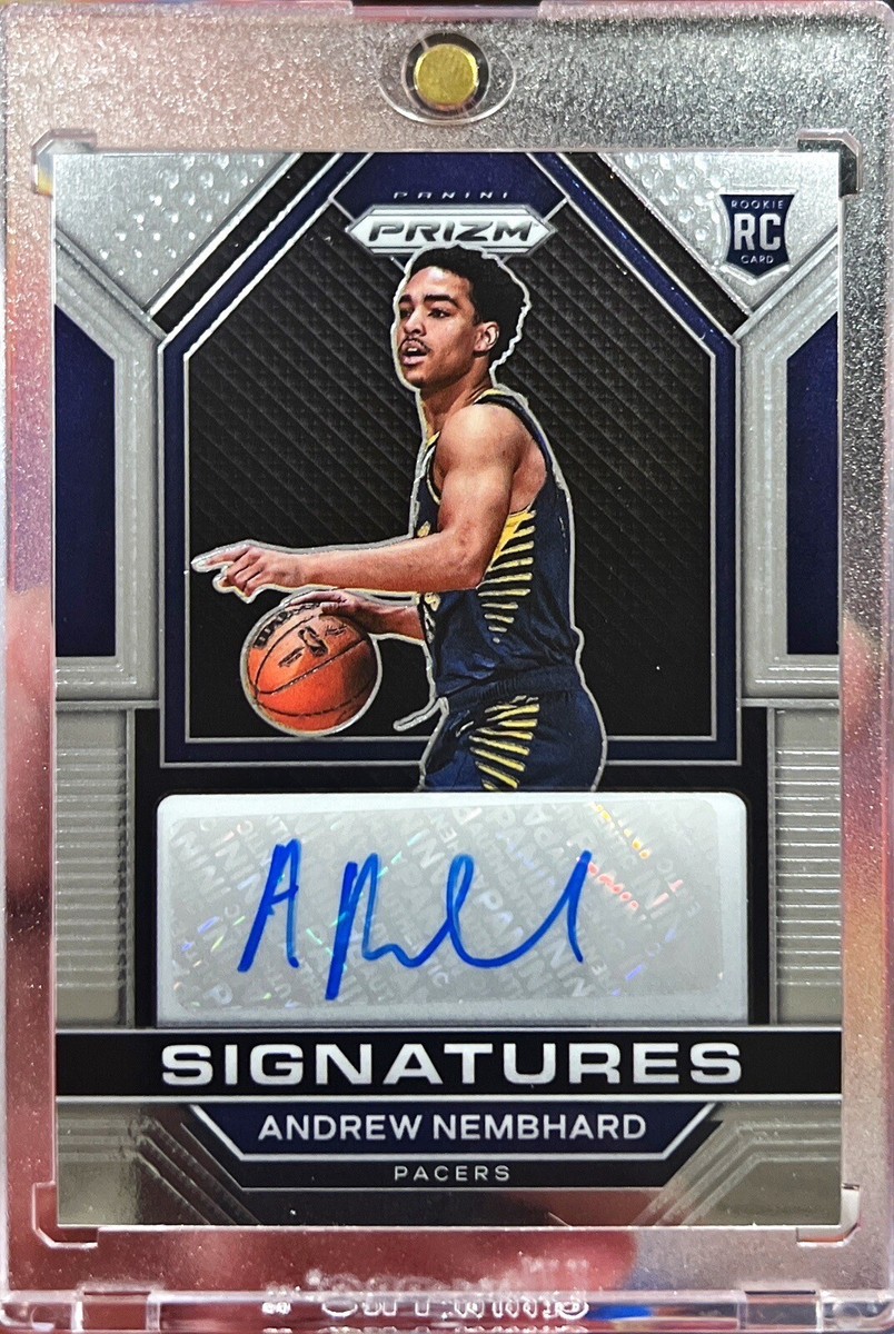 2022-23 Panini Prizm Andrew Nembhard Rookie Signatures Auto Card