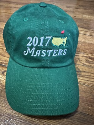 NEW wiht Tags - 2017 Masters Green Golf Cap Adjustable Hat Augusta National