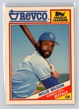 1988 Topps Revco League Leaders #25 Willie Wilson Baseball Card Royals