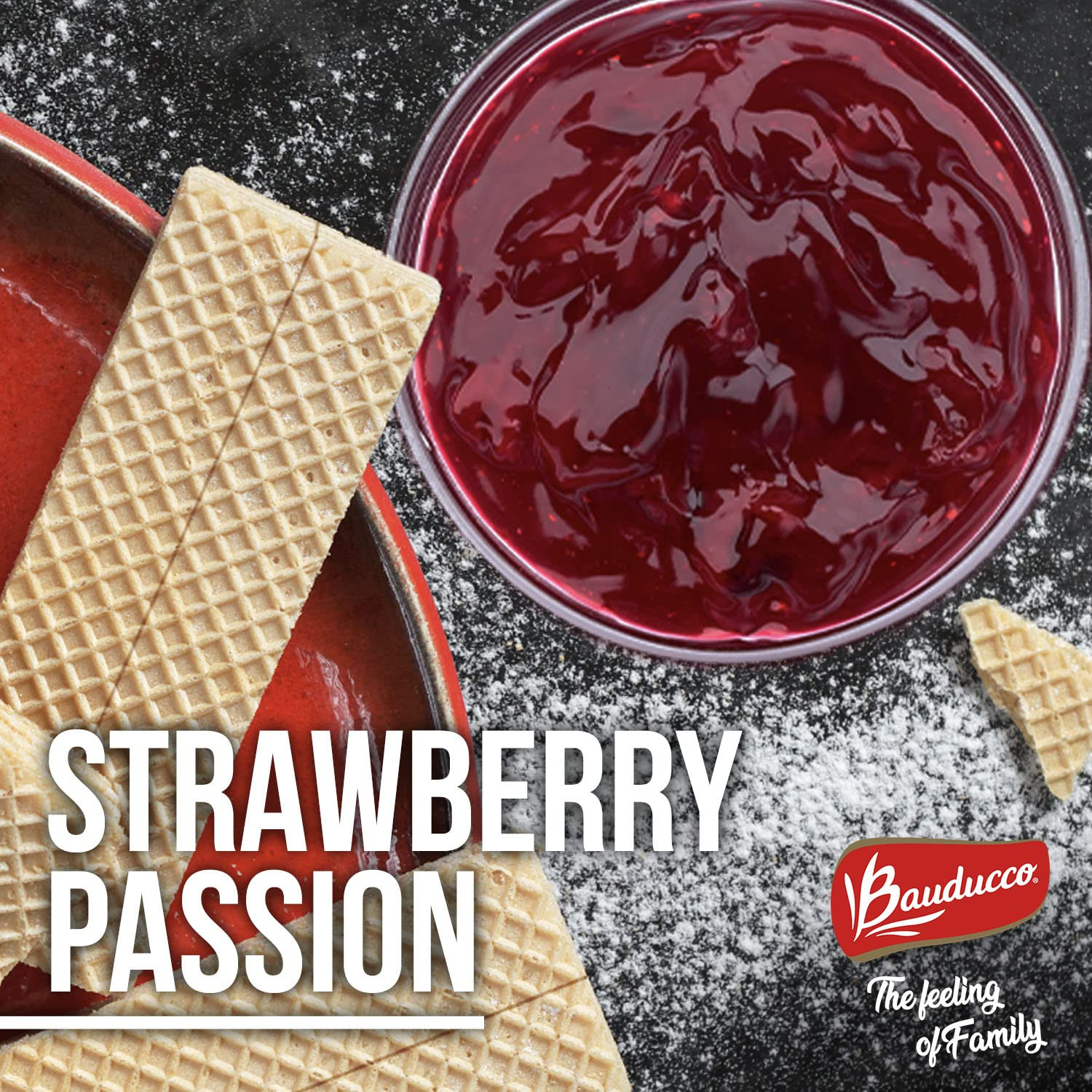 Bauducco Strawberry Wafers - Crispy Wafer Cookies with 3 Delicious, Indulgent, D