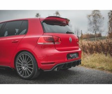 CUP Diffusor Seiten Ansätze + Wings für VW Golf 6 VI GTI Heckansatz Flaps ABS
