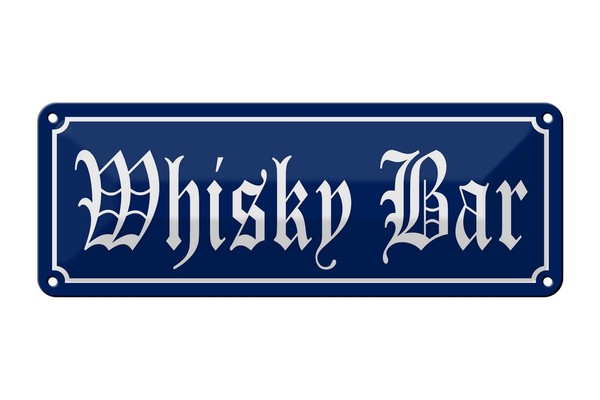 Blechschild Hinweis 27X10 Cm Whisky Bar Alkohol Metall Deko Schild Tin Sign-image