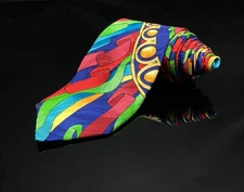 Rush Limbaugh 100% Silk Necktie Art Deco Bold Tie Ribbon Abstract Art