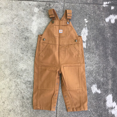 Carhartt Kids Infant Toddler Bib Overalls Double Knee Baby Toddler