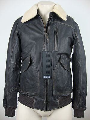 BOMBOOGIE LEATHER JACKET men's leather jacket blouson real leather size L NEW with tags