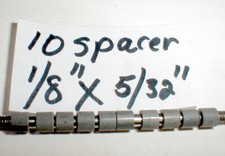 Classic 10 Axle Spacers ID 1/8 X 5/32 Non Magnetic Slot Car Scratch Builders NOS