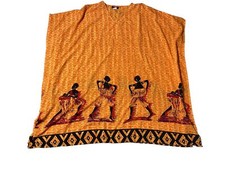 Ashro Women Short Caftan Orange Size: One Size Fit All 