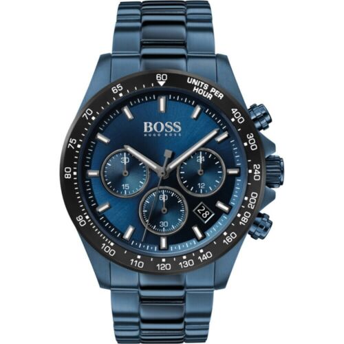 Hugo Boss Mens Watch Chronograph Hero HB1513758 Stainless Steel Blue ...