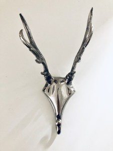 Modern Wall Hanger Deer Cast Metal Antler Hat Coat Bag Rack Hook