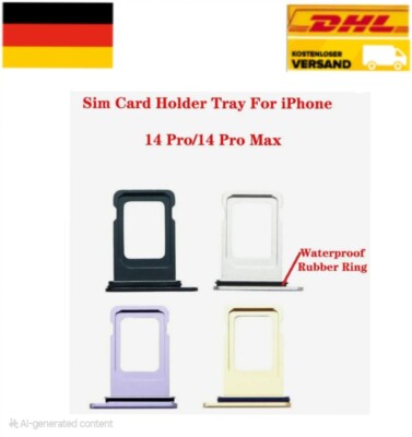 IPhone 14Pro/14 ProMax Sim Holder Single Nano Sim Tray Slot Sim cards Connection