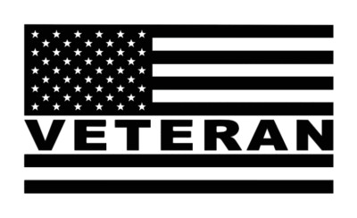 Veteran American Flag Vinyl Decal  Car Truck SUV Laptop Veteran Flag Sticker