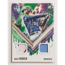 2021 Panini Diamond Kings Brent Rooker DK Materials Platinum Blue Holo /25 Twins
