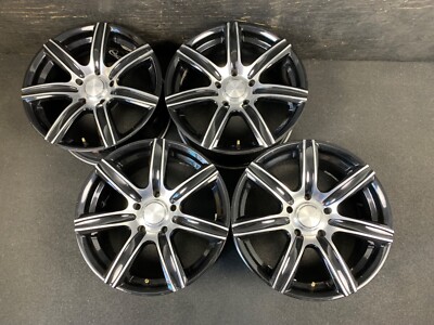 4) MB Motoring Alpina-48 Wheels Rims + Caps 16x7.5 et35 5x112 57.1