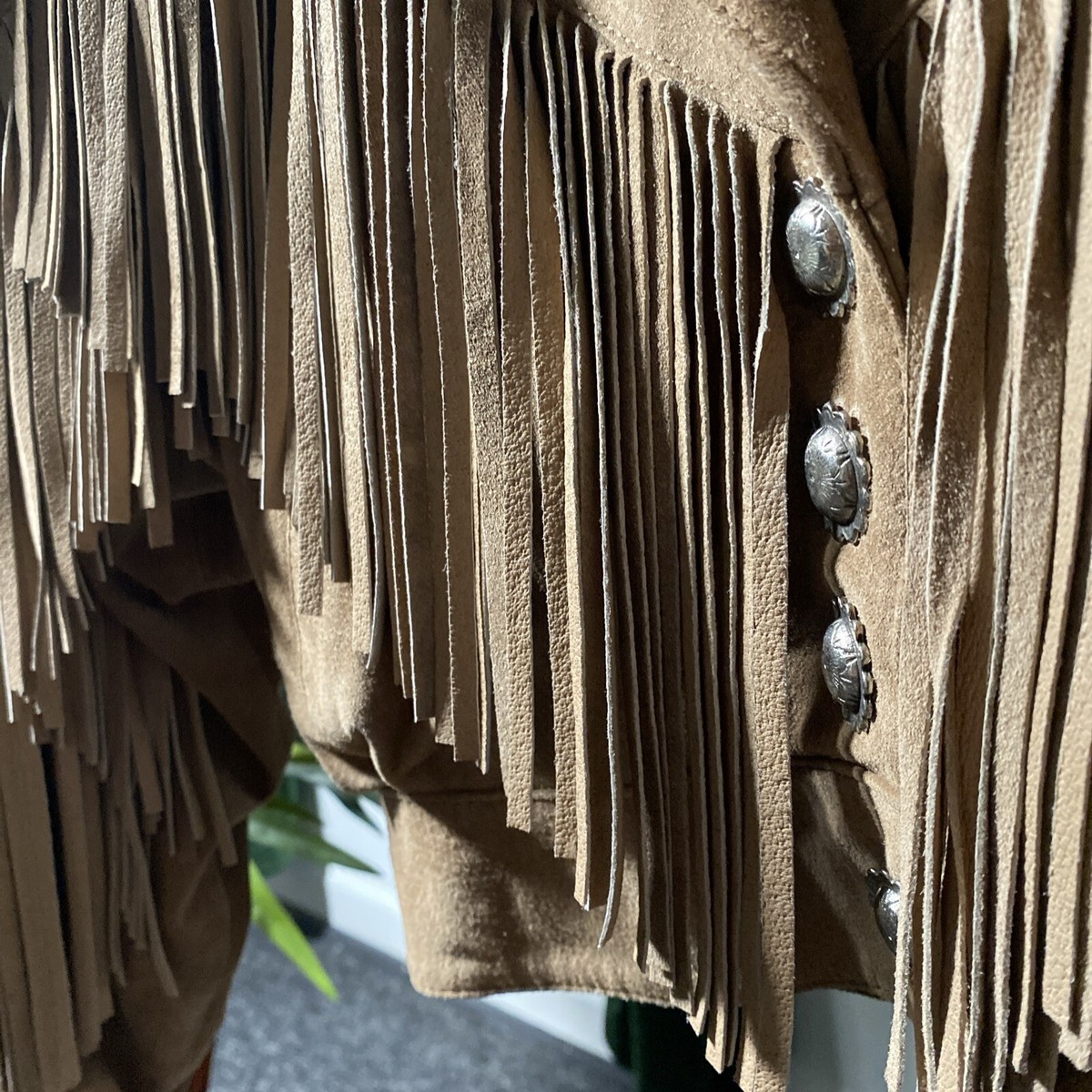 Chia Western Leather Suede Fringe Jacket | eBay