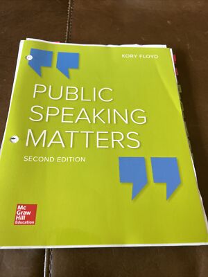 Public Speaking Matters. Textbook. Kory Floyd. 2019.  2nd Edition