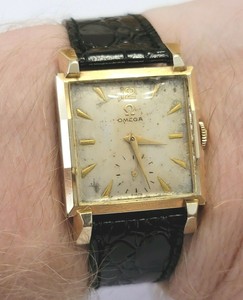 Vintage Omega Cal. 302 Ref. 6244 Men's 1950's Manual Wind 14k GF Tank Watch  | eBay