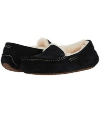 UGG ANSLEY BLACK SLIP ON MOC ASINS SHOES SLIPPERS SIZE US 10/UK 8/EU 41 NEW