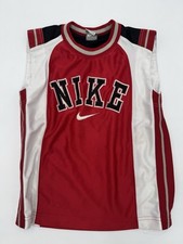 Vintage Nike Jersey Shirt Logo Center Swoosh Youth Size 4 Polyester Y2K
