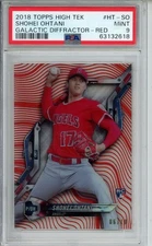 2018 TOPPS HIGH TEK #HT-SO SHOHEI OHTANI PSA 9 GALACTIC DIFFRECTOR RED #06/10