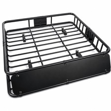 Roof Rack Cargo Basket 44 X 39 X 6 150 Lb Capacity Heavy-duty Steel Roof