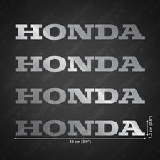 4 Stickers HONDA 10 cm ARGENT Brillant tuning moto déco carénage kit custom