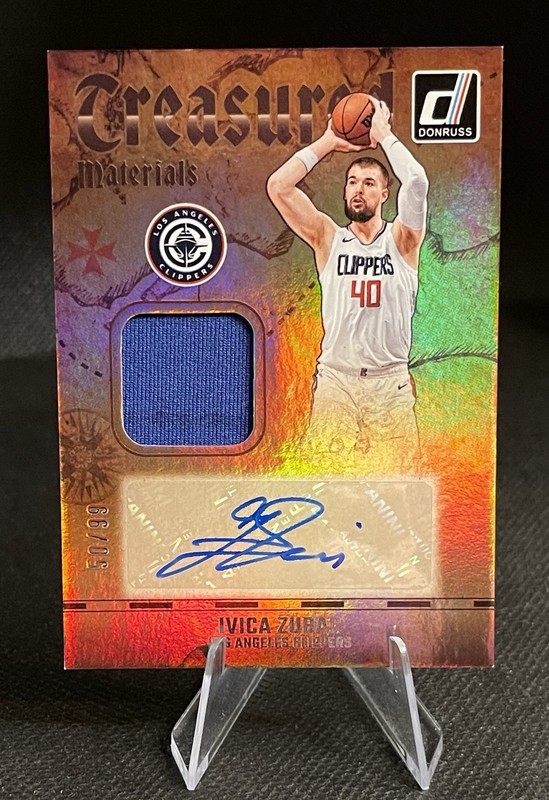 2024-25 Panini Donruss Ivica Zubac Treasured Materials Patch Auto Autograph /99