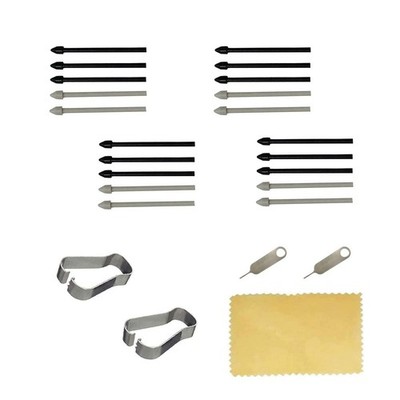 (20pcs Pack) Tab s6 s Pen Nibs Replacement Stylus Tips for Samsung Black/Gray 