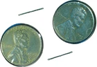 WORLD COIN SALE-1943 UNITED STATES ONE CENT WHEATBACK 2-PACK STEEL COINS KM#132a