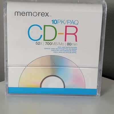 Memorex 10PK CD-R 52X 700MB 80min 10 pack CD-R Discs Brand NEW Sealed 